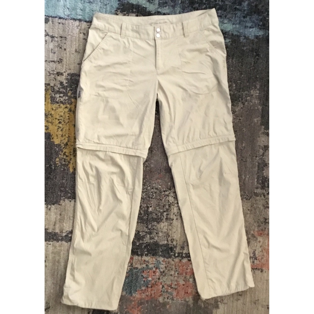 Columbia Sportswear Hiking Pants Omni Shield Repellent Tech Convertible Beige 14